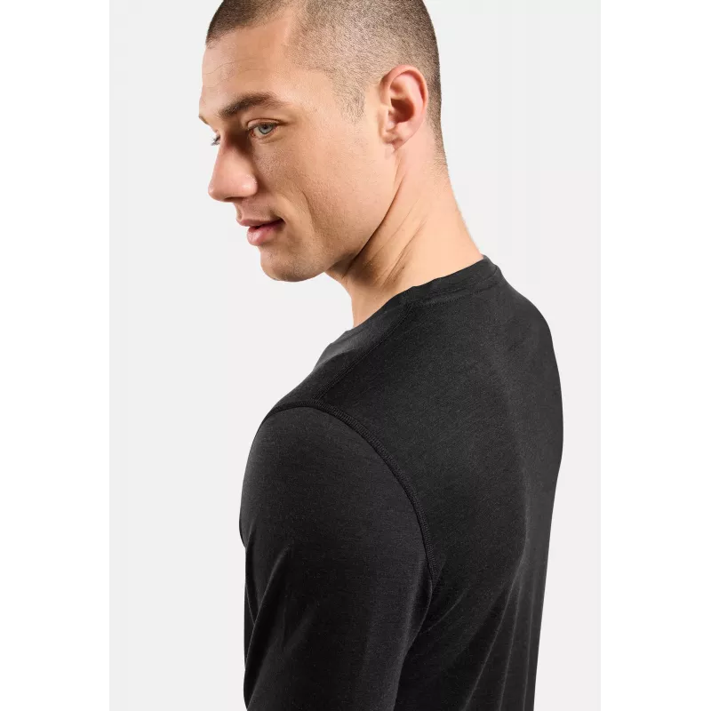 Odlo Merino 200 BL Top Crew Neck LS heren onderhemd - zwart