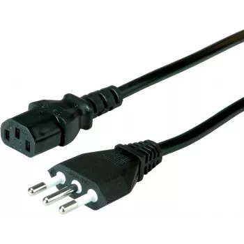 VALUE Italiaanse netkabel C13 naar Type L 5m zwart