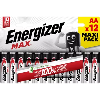 Energizer Max AA alkalinebatterijen, 1,5 V, 12-pack