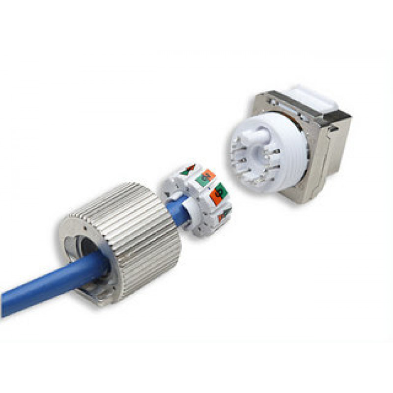 Intellinet 167222 Cat6 FTP RJ45 keystone jack, gereedschapsloos, afgeschermd, zinklegering