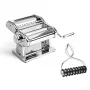 Marcato Atlas+ Chrome Pastamachine met Pastabike Multi-Cutter