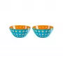 Guzzini Le Murrine 2-delige schalenset 12 cm Blauw/Oranje
