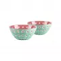 Guzzini Le Murrine 2-delige schalenset 12 cm Matcha-groen/Wit/Mauve