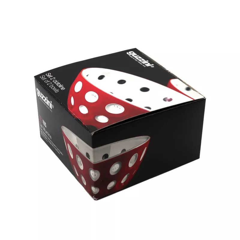 Guzzini Le Murrine 2-delige schalenset 12 cm Parelmoer/Wit/Parelmoer
