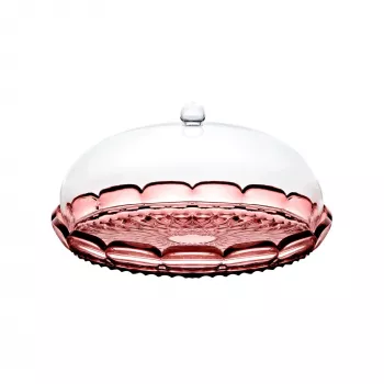 Guzzini Vanity Taartstandaard met stolp, Mauve
