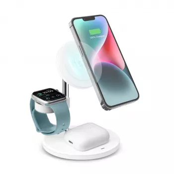 SBS TEWIRMAG3IN1 3-in-1 draadloos laadstation met MagSafe voor iPhone, Apple Watch en AirPods