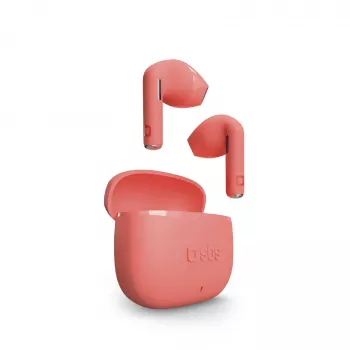 SBS TEEARTWSGOPODSR True Wireless Stereo-oordopjes met oplaadcase, Bluetooth 5.0, Touch Control, rood