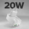 SBS TETRGANUSBTCFOLD20W 20W GaN USB-C opvouwbare wandlader wit
