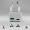 SBS TETRGANUSBTCFOLD20W 20W GaN USB-C opvouwbare wandlader wit
