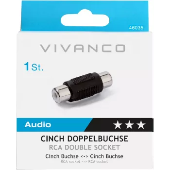 Vivanco RCA-naar-RCA audioadapter (VVAADAPRCAFF)