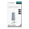 Vivanco VVANOUT42DBG actieve buitenantenne voor DAB/DAB+ en DVB-T/DVB-T2, 42 dB versterking, F-stekker, zwart/grijs