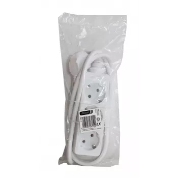 Vivanco verlengsnoer 3 stopcontacten 1.4 m, wit (VVELSTR3SCHWP)