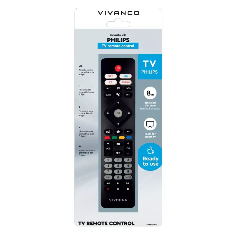 Vivanco VVREMOTEPHIL universele afstandsbediening voor Philips tv's
