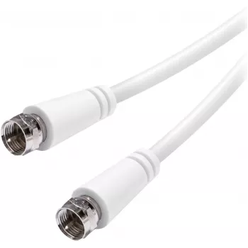 Vivanco SAT F-kabel 3 m, wit (VVSAT30MMNW)