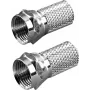 Vivanco F-connector voor 6,5 mm kabel, 2 stuks (VVSATADAPTF65MM2P)