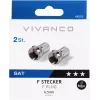 Vivanco F-connector voor 6,5 mm kabel, 2 stuks (VVSATADAPTF65MM2P)