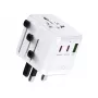 SBS universele reisadapter met 2x USB-C PD 20W en 1x USB-A QC 18W, 35W totaalvermogen, wit
