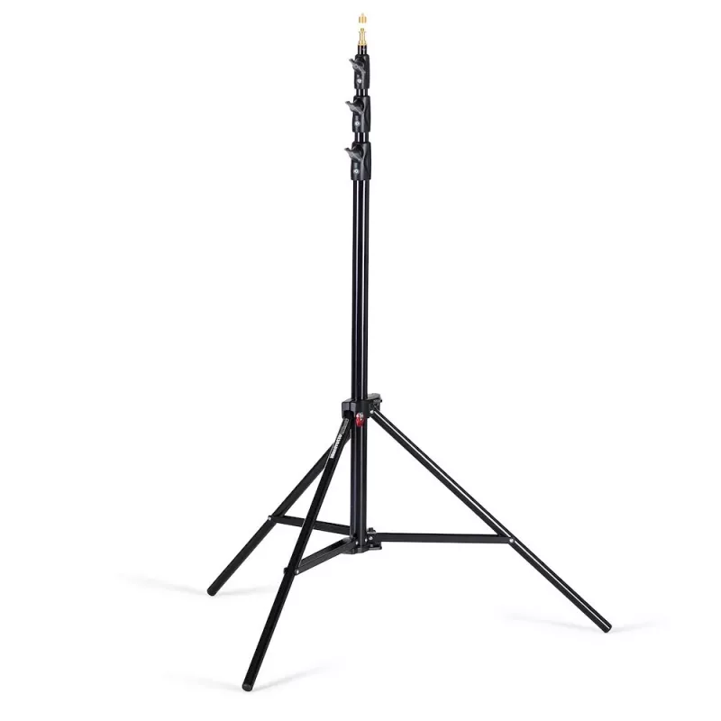 Manfrotto 1004BAC-3 luchtgeveerde 4-secties lichtstatiefset (3-pack, zwart)