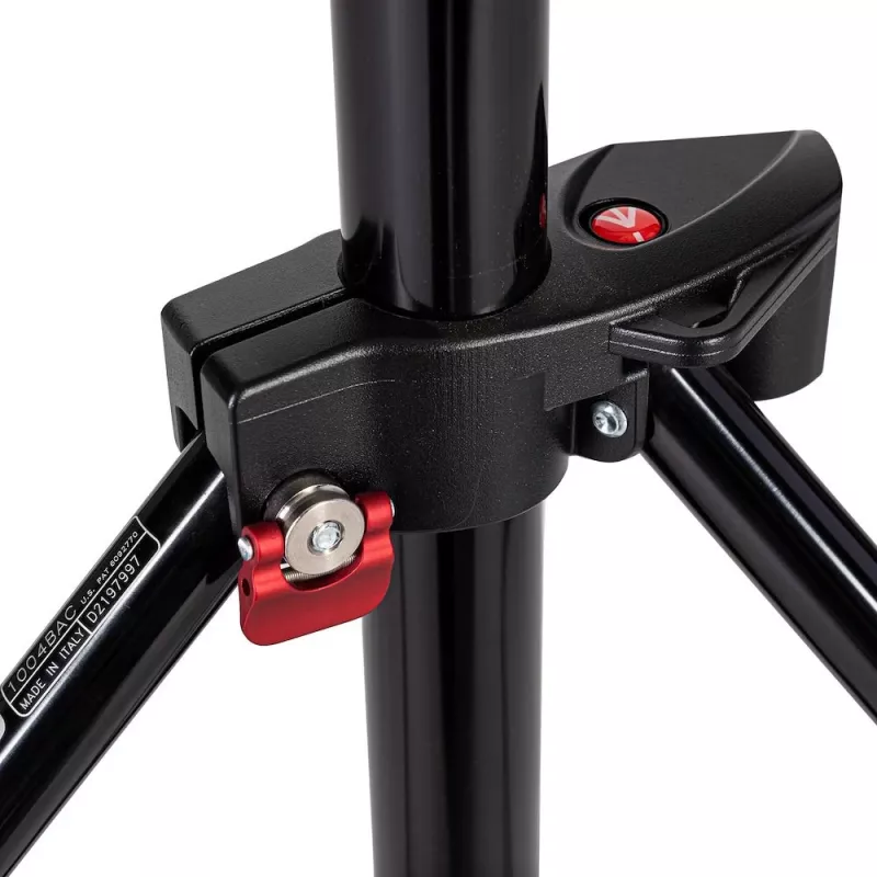 Manfrotto 1004BAC-3 luchtgeveerde 4-secties lichtstatiefset (3-pack, zwart)