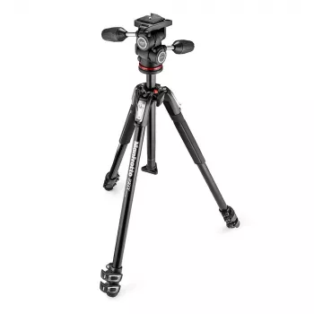 Manfrotto MK190X3-3W1 aluminium statief met 3-weg pan-kop