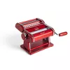 Marcato Atlas+ pastamachine rood - handmatige pastamachine met 10 diktestanden, verchroomd stalen lichaam, geanodiseerde aluminium rollen, inclusief lasagne-, fettuccine-, tagliolini-opzetstukken, tafelklem, gemaakt in Italië