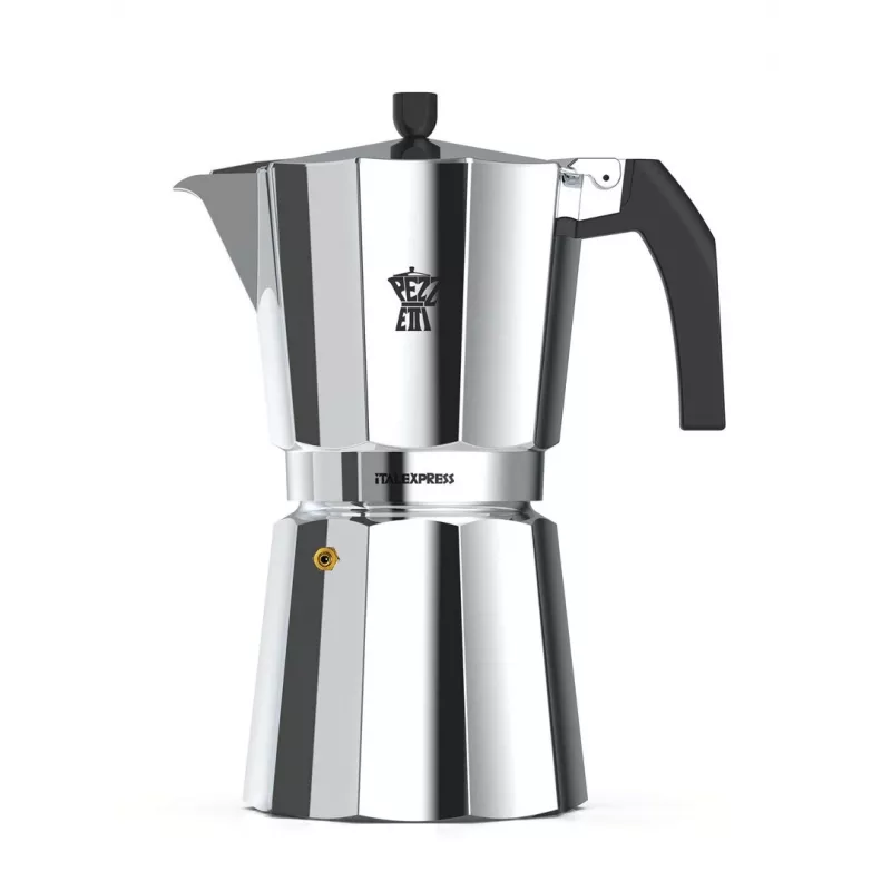 PEZZETTI Italexpress fornuis-espressokoker 0,7 L aluminium zwart