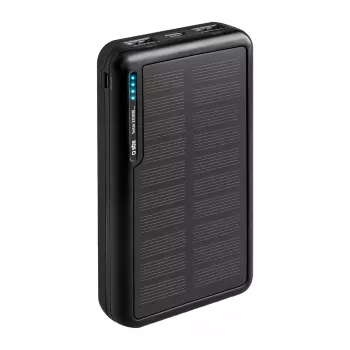 SBS Solar Power Bank 20000 mAh Fast Charge zwart