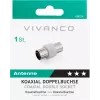 Vivanco antenneadapter, coaxiale koppeling (VVANADATFF)