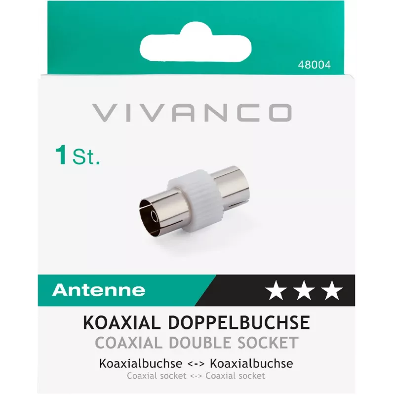 Vivanco antenneadapter, coaxiale koppeling (VVANADATFF)