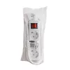 Vivanco VVELSTR3SCHSWWP 3-voudige Schuko-stekkerdoos met schakelaar, 1,5 m kabel, wit