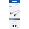 Vivanco SAT F-kabel 5 m, wit (VVSAT50MMW)