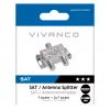 Vivanco VVSATSPLIT1IN2OUT satelliet-verdeler 1 ingang 2 uitgangen 5-2400 MHz F-stekker