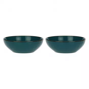 ROSE&TULIPANI Concerto Ottanio saladeschaal-set van 2 stuks, 26 cm, SAN-kunststof, blauw-groen