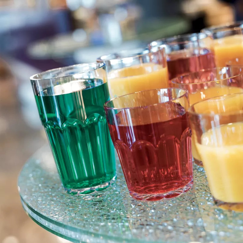 Guzzini HAPPY HOUR set met 6 hoge glazen, verschillende kleuren, 400 ml