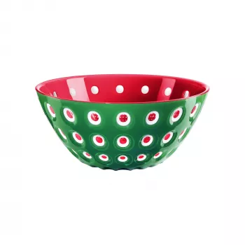 Guzzini Le Murrine serveerschaal 25 cm smaragdgroen/wit/rood