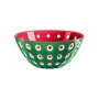 Guzzini Le Murrine serveerschaal 25 cm smaragdgroen/wit/rood