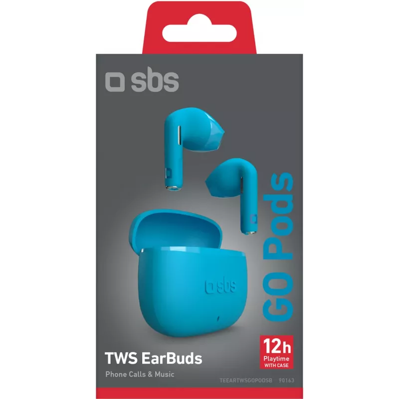 SBS Go Pods True Wireless-oortjes (TWS), blauw (TEEARTWSGOPODSB)