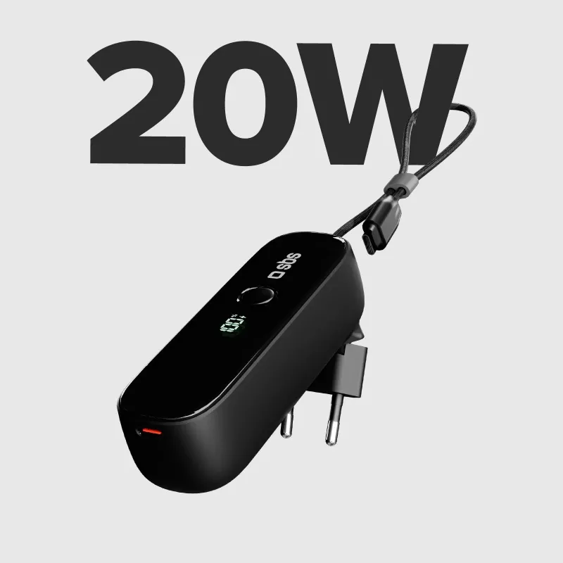 SBS TETRBB5000PD20 5000 mAh 20W Power Delivery powerbank zwart