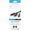 Audiokabel 3,5 mm naar 2xRCA Vivanco 2,5 m (VVAJACK2RCA25MMK)