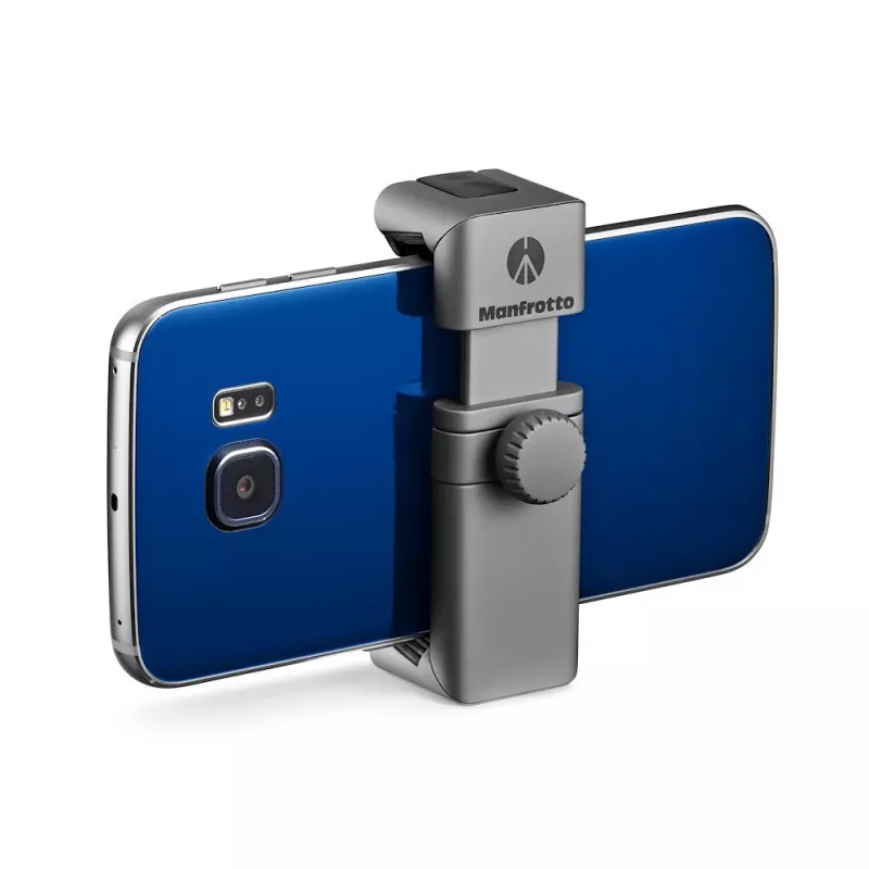 Manfrotto MTWISTGRIP universele smartphoneklem met twist-lock, aluminium, zwart/grijs