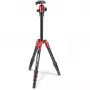 Manfrotto Element Traveller 5-secties aluminium statief met kogelkop, rood