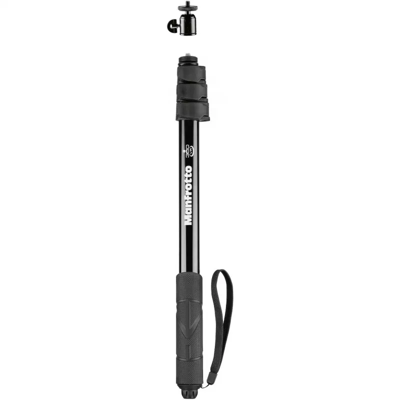 Manfrotto MPOLEVR aluminium verlengstang voor 360°- en actiecamera's, 4 segmenten, 66-200 cm, zwart