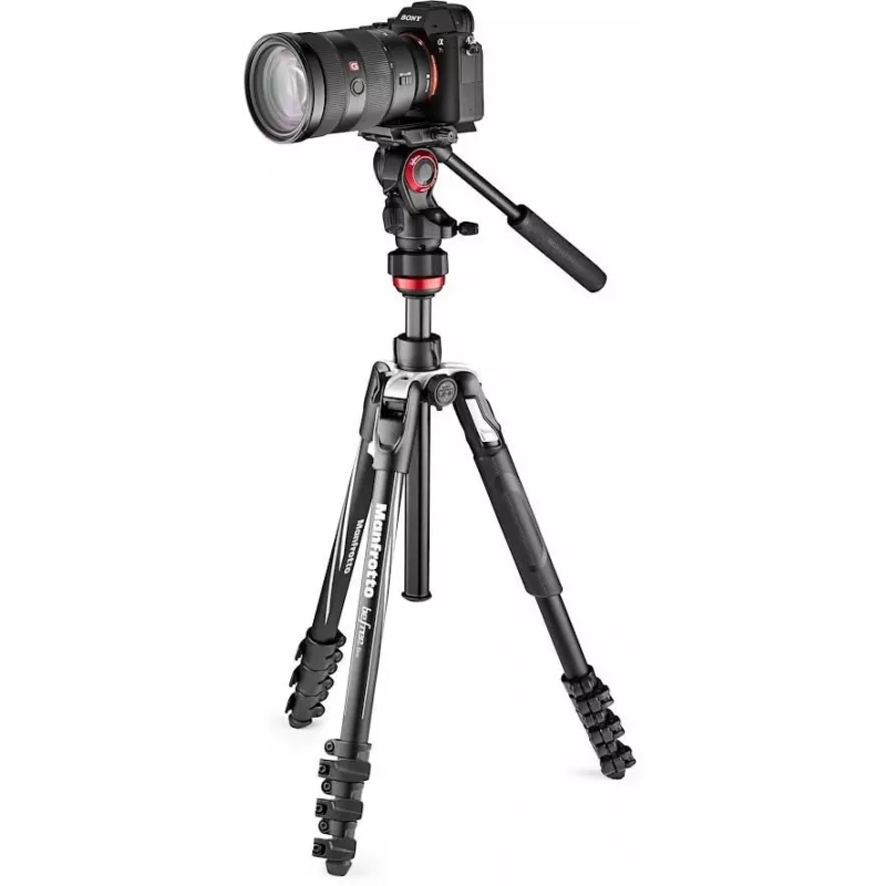 Manfrotto BEFREE Live Lever Carbon Fiber video statief-kit met fluidkop