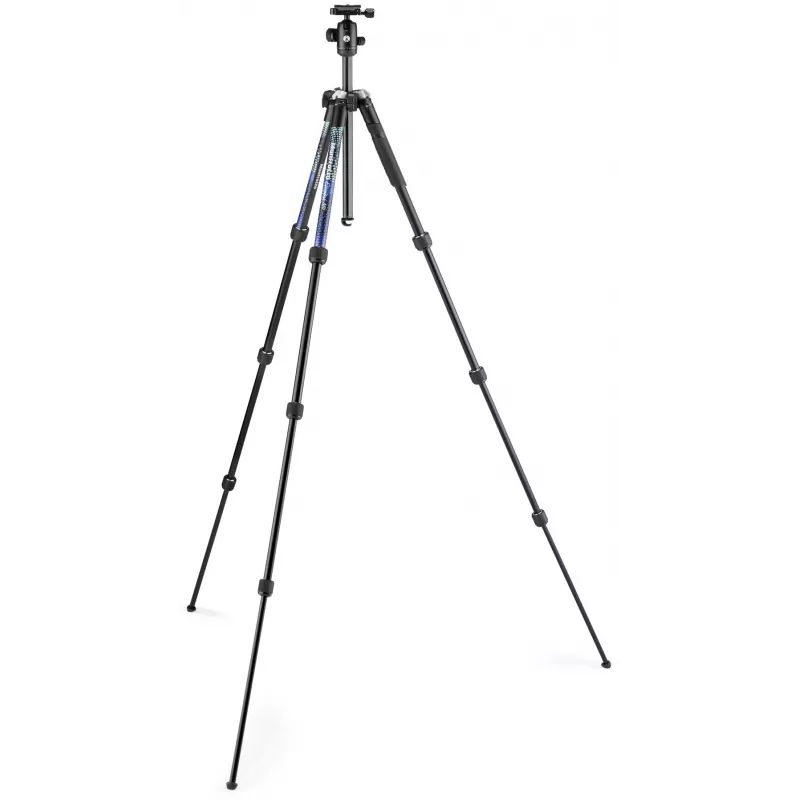 Manfrotto MKELMII4BL-BH Element MII 4-section aluminium statief met balhoofd, blauw