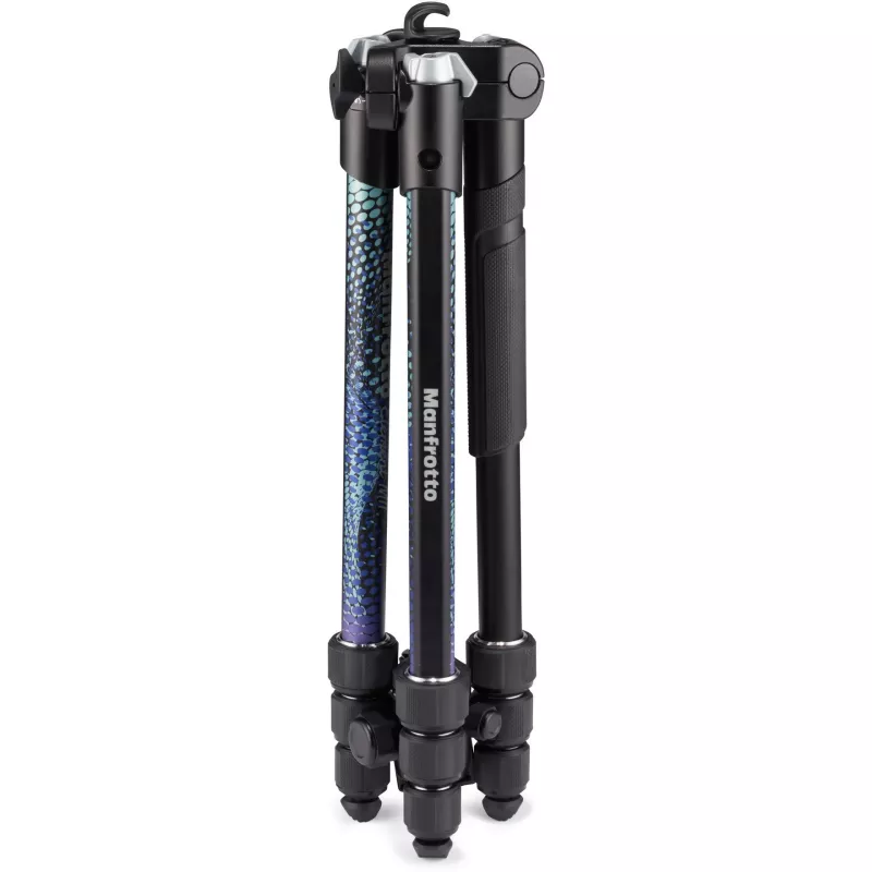 Manfrotto MKELMII4BL-BH Element MII 4-section aluminium statief met balhoofd, blauw