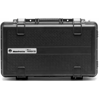 Manfrotto Pro Light Reloader Tough H-55 hardcase voor camera-uitrusting, IP67 waterdicht & stofdicht, TSA-slot, handbagageformaat, zwart