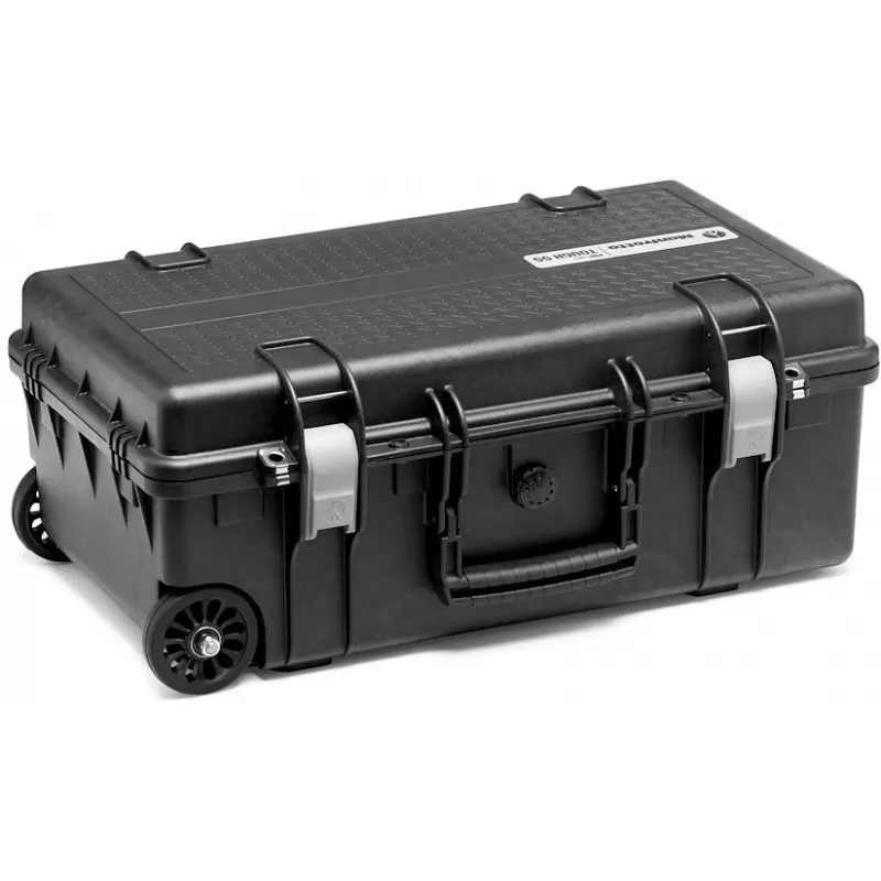 Manfrotto Pro Light Reloader Tough H-55 hardcase voor camera-uitrusting, IP67 waterdicht & stofdicht, TSA-slot, handbagageformaat, zwart