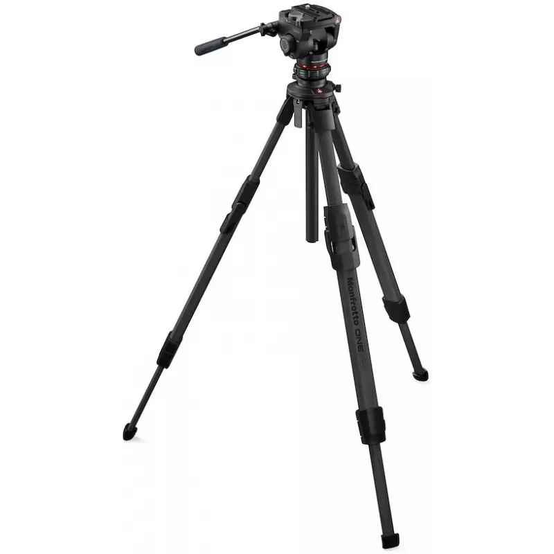 Manfrotto ONE koolstofvezel statiefset met 500X fluïdumkop (MKONEC-500X)