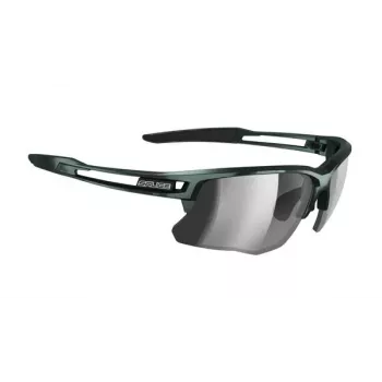 Salice 031RW groen/RW zilver wielrenbril met reserve helder glas