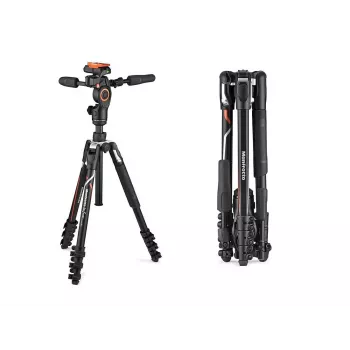Manfrotto MKBFRLA-3W Befree 3-Way Live aluminium statief met vloeistofkop, zwart